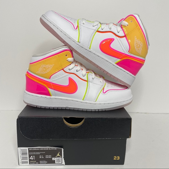 Jordan Shoes - Nike Air Jordan 1 Retro Mid SE Edge Glow Neon NEW
